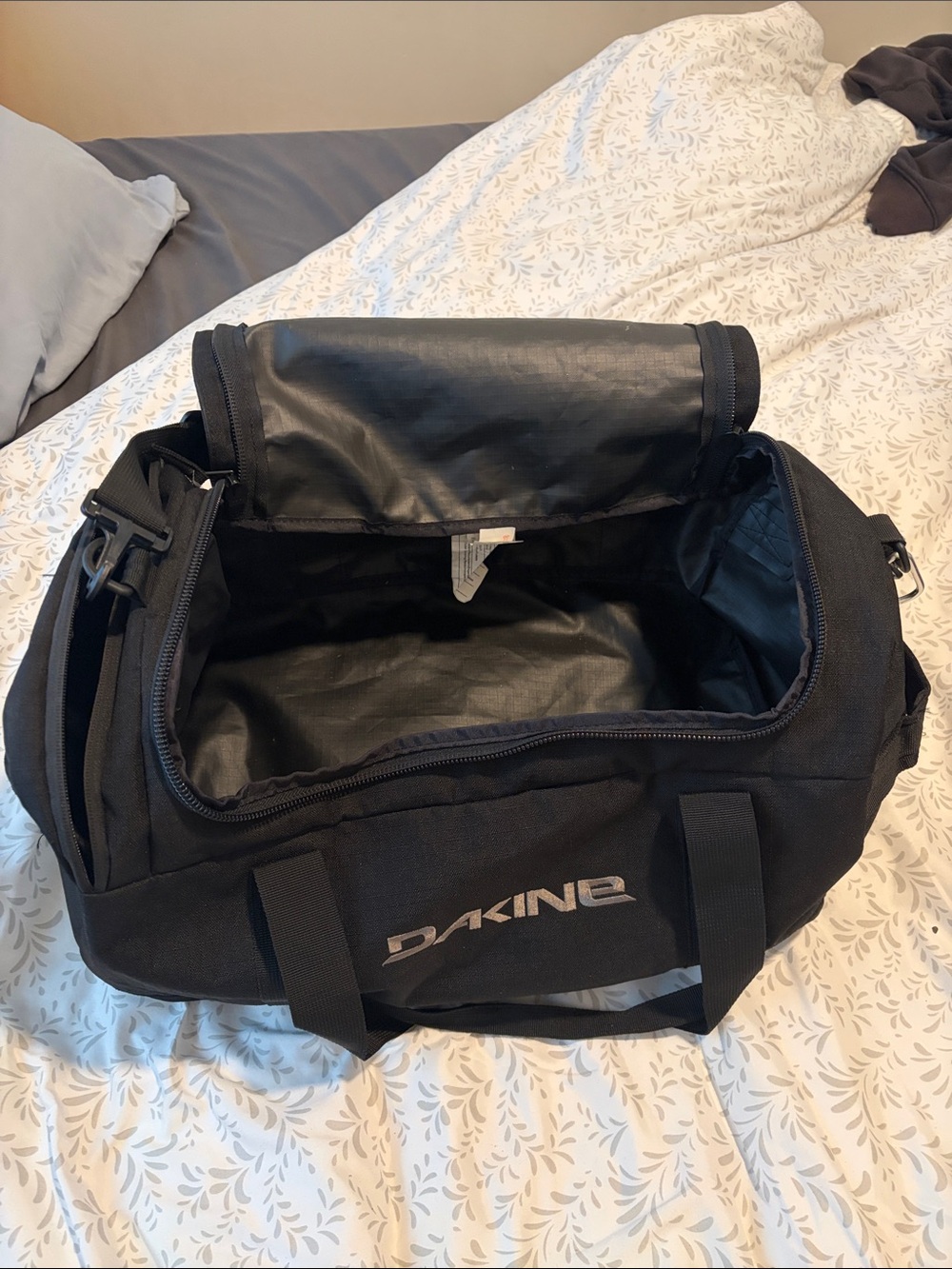 Dakine Black Duffel 35L with Shoulder Strap and Logo